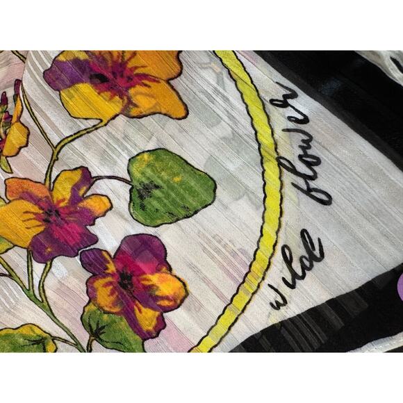 INC International Concepts Floral Printed Scarf with Tassels - Picture 7 of 8